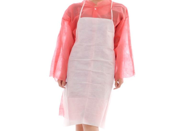 Anti Water Disposable Nonwoven Apron With Neck Threadlike Ties