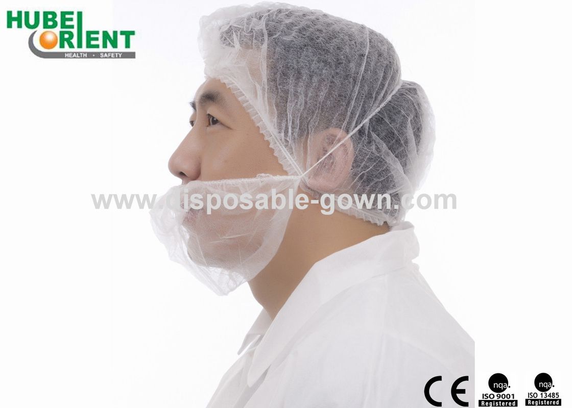 Hygienic Non-woven Disposable Use Beard Cover With Single Elastic And OEM Brand