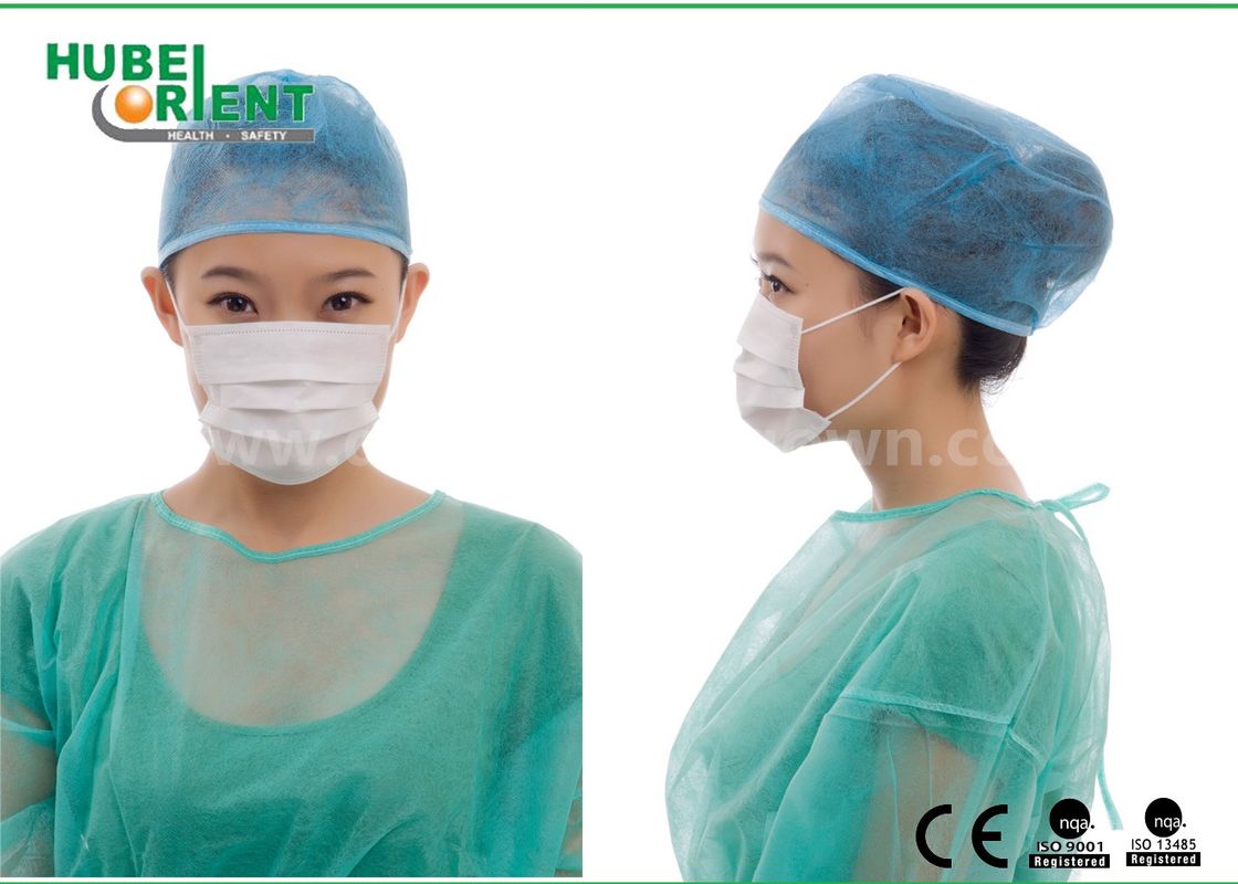 Type IIR Disposable Medical Face Mask With Latex Free Elastic Earloop