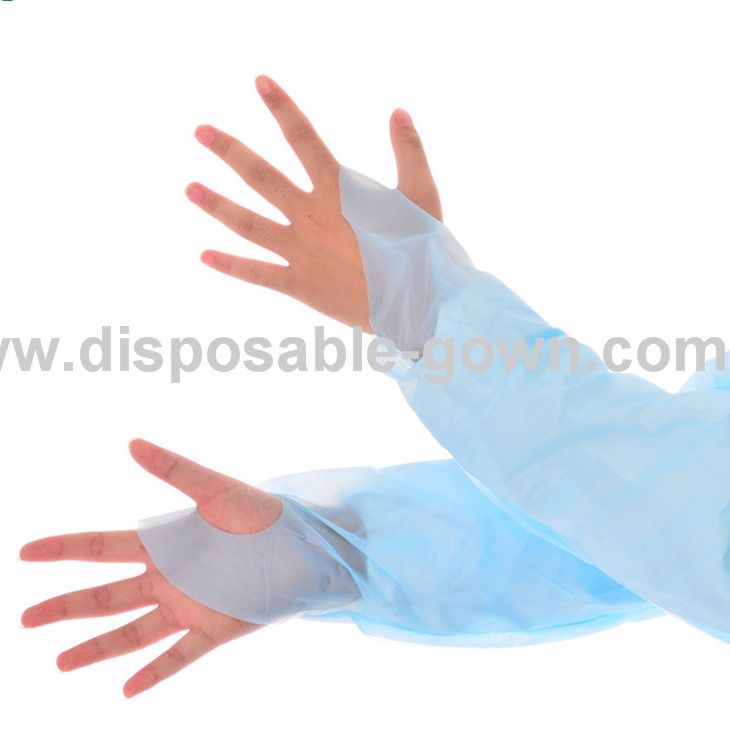 Anti Splash L XL Long Sleeve Disposable CPE Gown For Clean And Sanitary