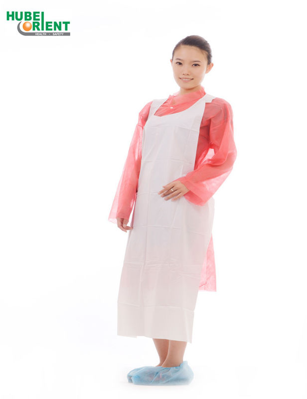 Non Irritating Odorless Disposable PE Apron With Embossed Surface
