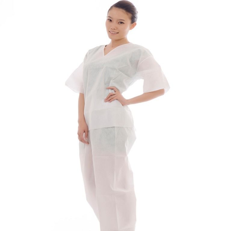 Approved CE MDR Prevent Bacterial  45g/m2 SMS Disposable Medical Use Pajamas Suits