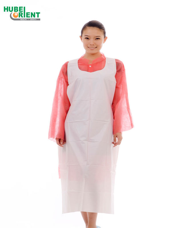 Disposable Cleaning PE Sleeveless Apron Individual Waterproof Oil Proof