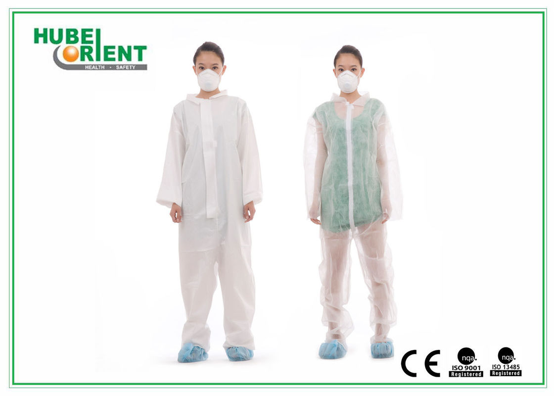 ISO9001 45gsm Disposable Polypropylene Coveralls