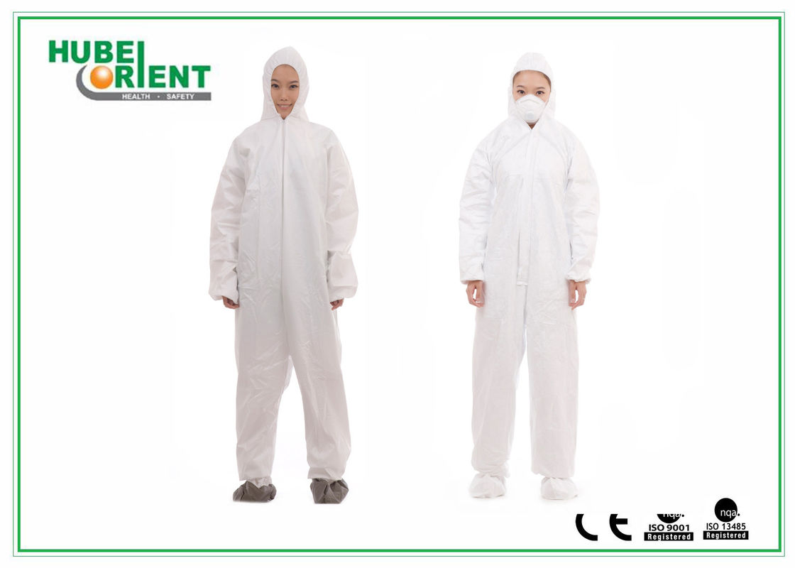 Full Body Waterproof Disposable Microporous Coverall 40gsm