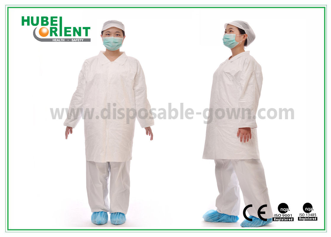 30G/M2 Tyvek Disposable Visitor Gown With Snap