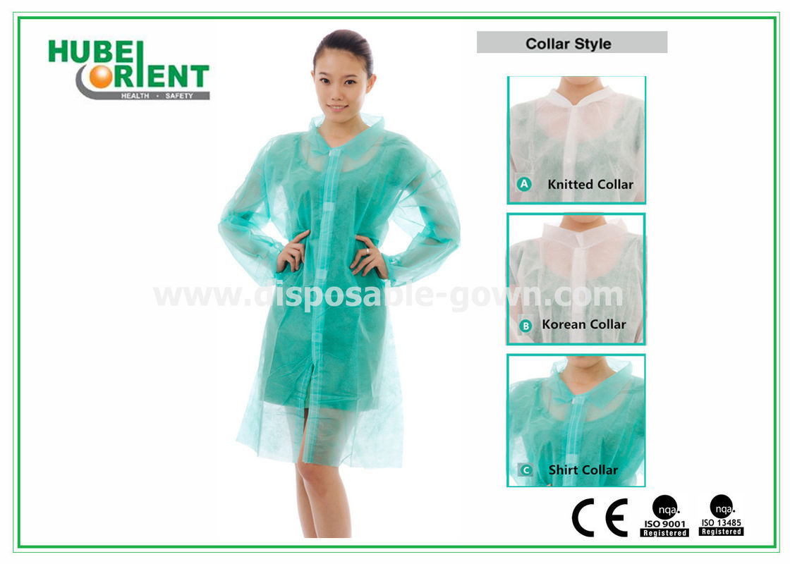 ISO9001 Medical Disposable 30G/M2 Non Woven Lab Coats For Hospital