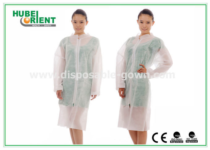 ISO13485 Comfortable 50G/M2 PP SMS Disposable Lab Coats