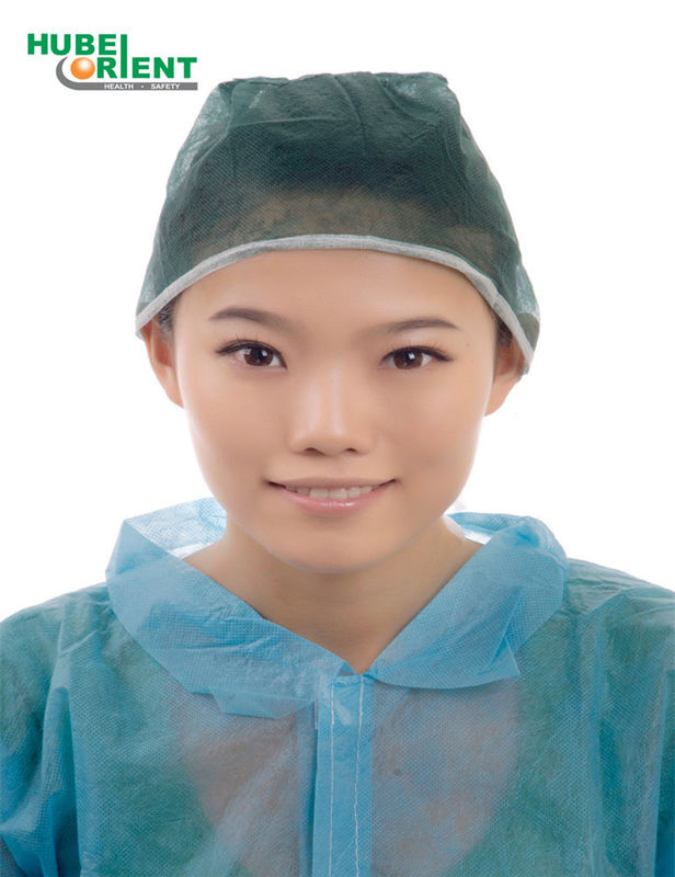 OEM Disposable Non Irritating SMS Non Woven Nurse Cap With Ties