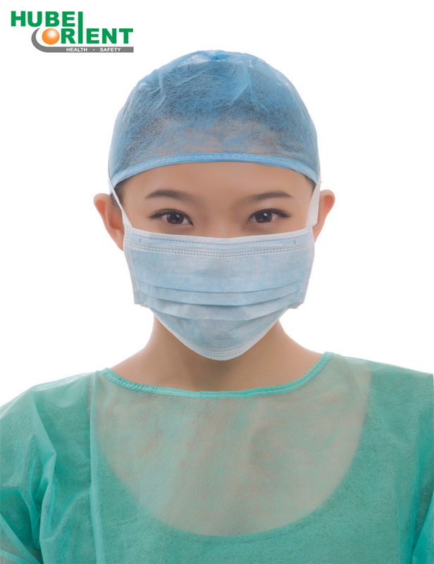 Disposable Non Woven Face Mask 3 Layer Tie On For Hospital In Medical Environment