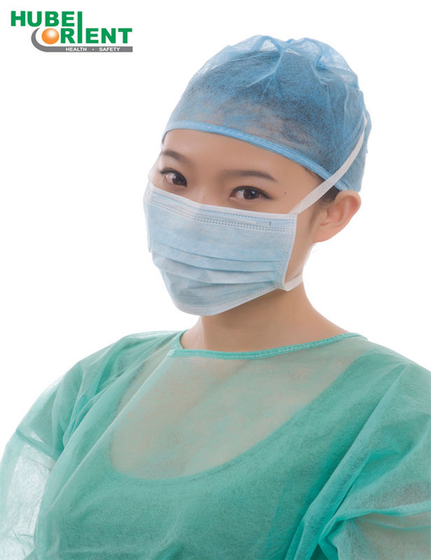 Disposable Non Woven Face Mask  3 Ply Tie On 17.5x9.5cm For Medical Use