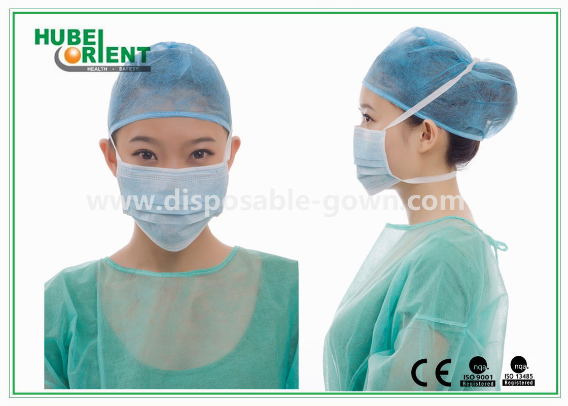 ISO9001 Anti Dust Disposable Medical Face Mask 9x18cm With Tie On