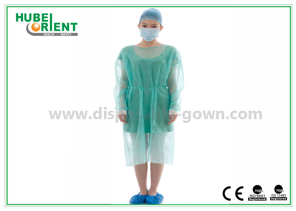 Dust Prevention Disposable PP Isolation Gown With Knitted Wrist
