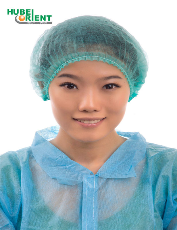 Single Double Elastic Disposable 25G/M2 PP Non Woven Surgical Cap 21"