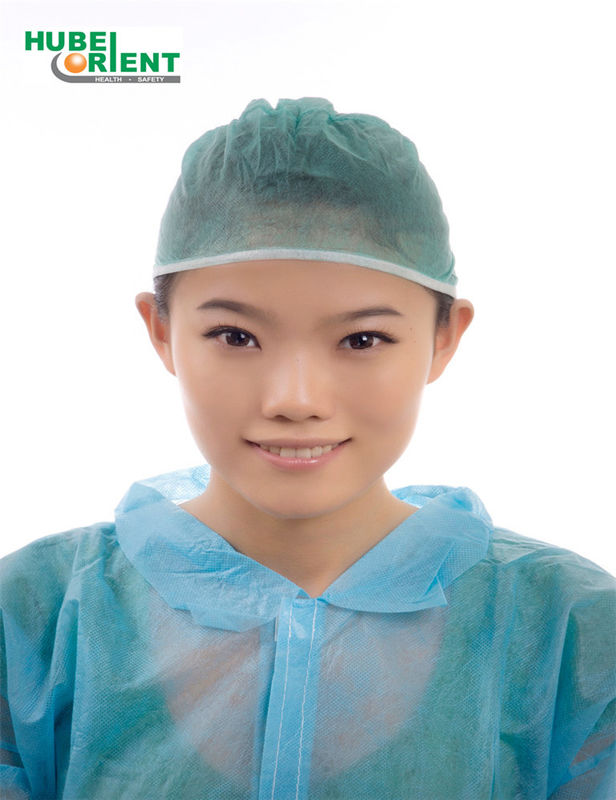 ISO13485 Disposable 40gsm Non Woven Surgeon Cap With Ties