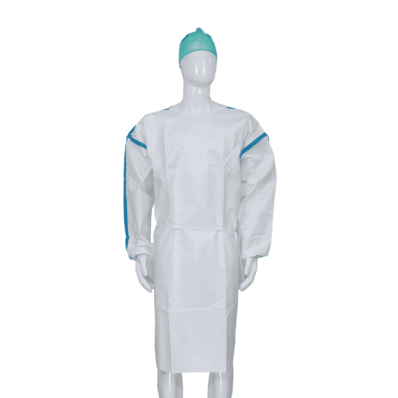 Disposable PP PE Isolation Gown With Knitted Wrist