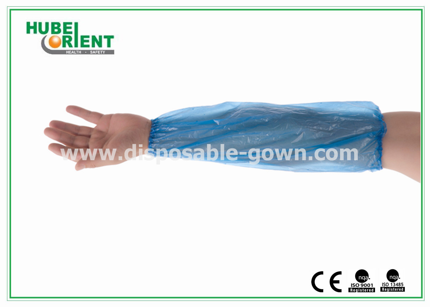 Red 18" PE Plastic Disposable Arm Sleeves / Oversleeve for hospitals