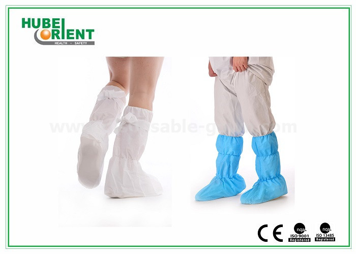 Nonwoven Surgical Medical Boot Covers , Non Slip Waterproof Shoe Covers