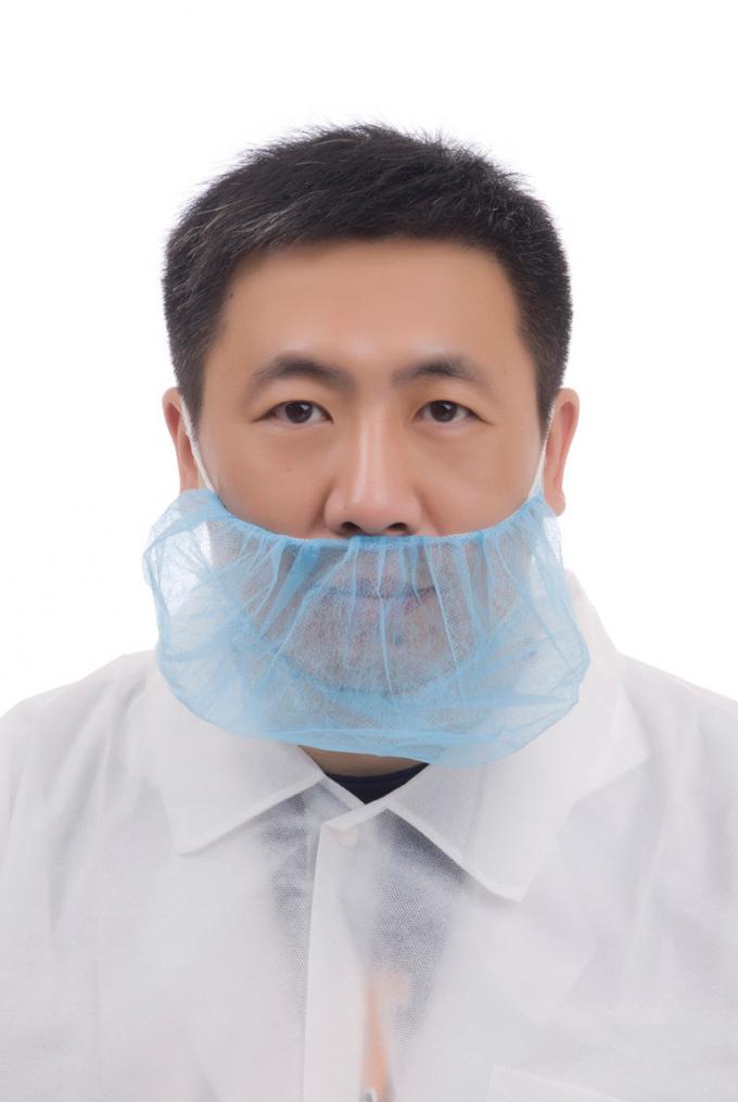 Disposable Double Elastic Nonwoven Polypropylene Beard Cover 10g/M2